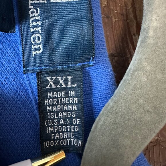 Vintage Polo PRL Ralph Lauren Blue Polo Shirt XXL - Picture 10 of 12